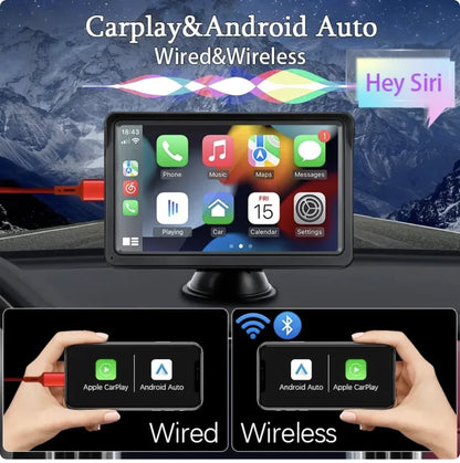 **"Pantalla para Auto de 7 Pulgadas con Soporte para CarPlay Inalámbrico: Conectividad y Estilo al Volante"**