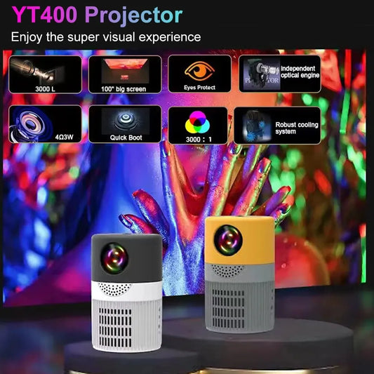 Proyector Portátil Mini P400 YT400: Compacto y Poderoso