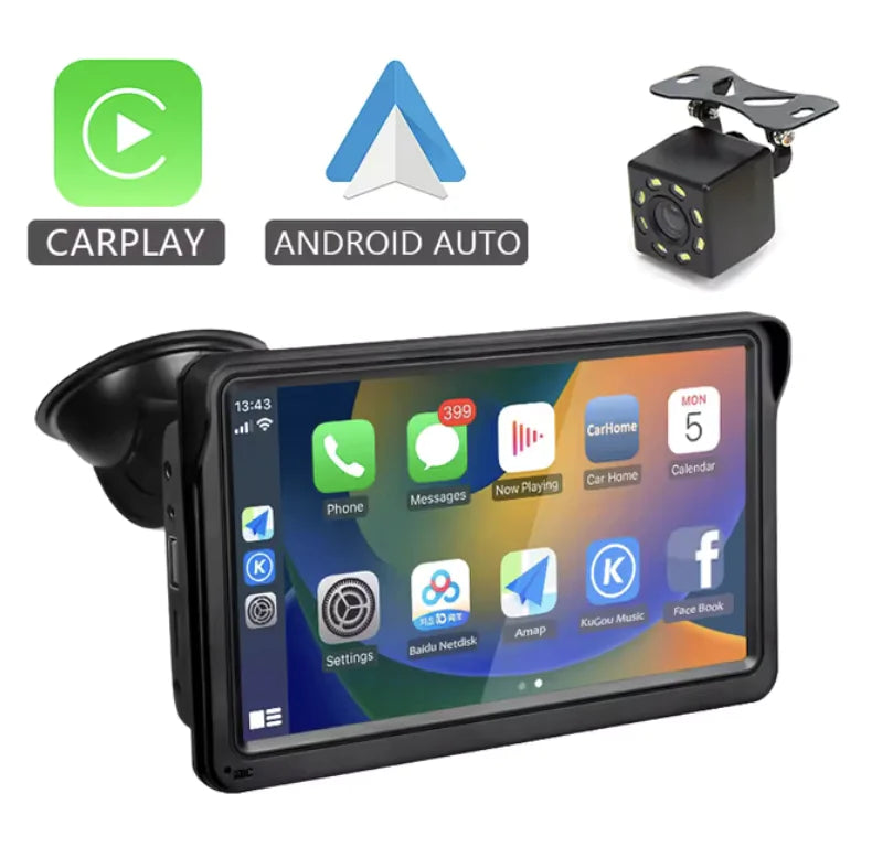 **"Pantalla para Auto de 7 Pulgadas con Soporte para CarPlay Inalámbrico: Conectividad y Estilo al Volante"**